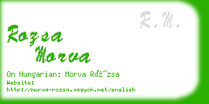rozsa morva business card